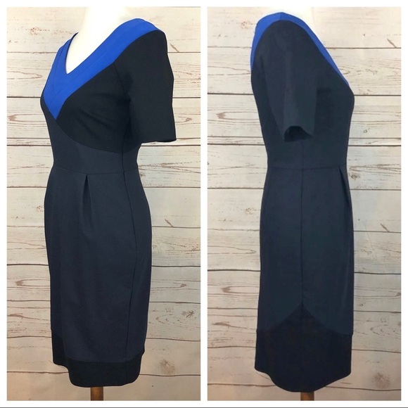 Preen Asymmetrical Colorblock Sheath Dress - Picture 4 of 8